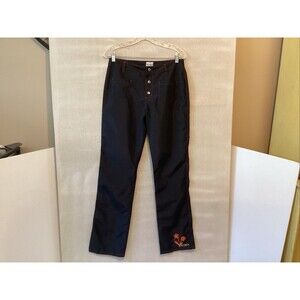 vintage OP pants women’s 7 black beach lightweight floral ocean pacific